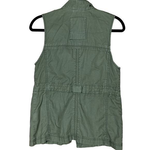 Ambercrombie & Fitch Outdoor Army Green Utility Vest Women Size Medium Hiking - Picture 2 of 8